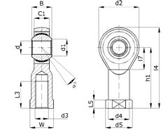 lnkhuvud PTFE ritning