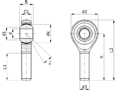 lnkhuvud PTFE rostfri ritning